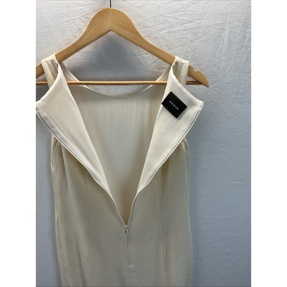 Akris Womens Sleeveless Ivory Shift Dress Size 8 Designer Neutral‎ Layer career - Picture 4 of 11